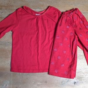 💗 2 long sleeve red tops 4 4T
